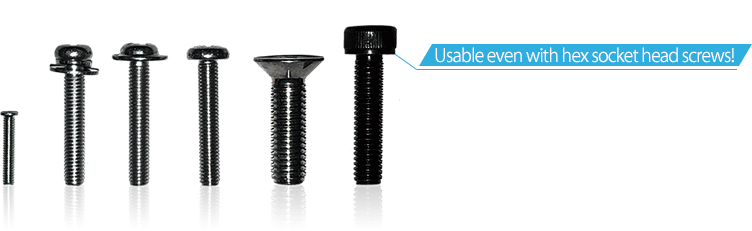 Broad Compatibility. Usable even with hex socket head screws!